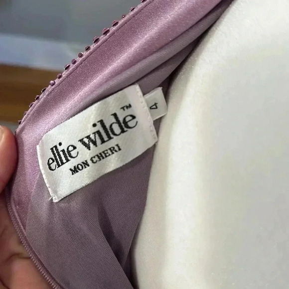 Ellie Wilde purple/lavender jeweled mermaid dress - Picture 7 of 8